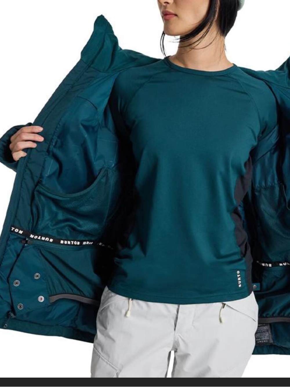 Burton 2L prowess snowboard/ski/snow jacket Deep Emerald - Picture 2 of 2